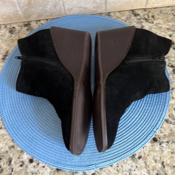 Lucky Brand Black Suede Wedge Booties - Picture 6 of 10